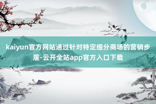 kaiyun官方网站通过针对特定细分商场的营销步履-云开全站app官方入口下载