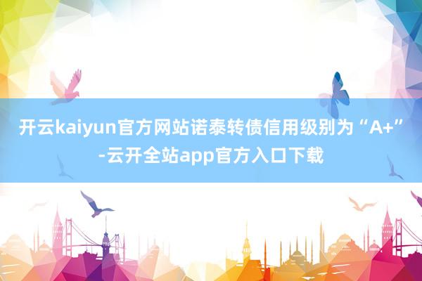 开云kaiyun官方网站诺泰转债信用级别为“A+”-云开全站app官方入口下载