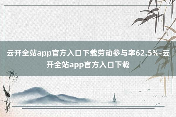 云开全站app官方入口下载劳动参与率62.5%-云开全站app官方入口下载